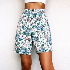 Vintage Denim Floral Shorts